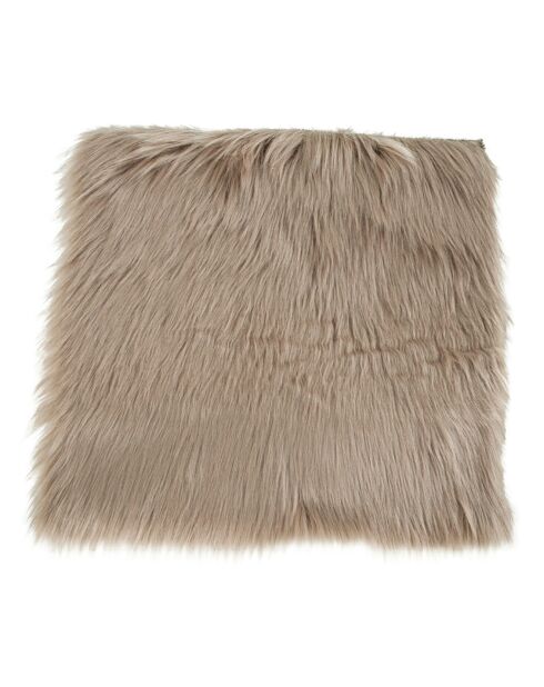 Hellbrauner künstlicher Lammfellkuchen - 40x40x6,5 cm