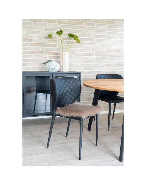 Hellbrauner künstlicher Lammfellkuchen - 40x40x6,5 cm