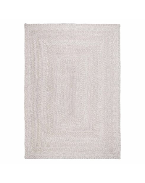 Tapis en plastique 100% recyclé Menorca sable - 140x200 cm