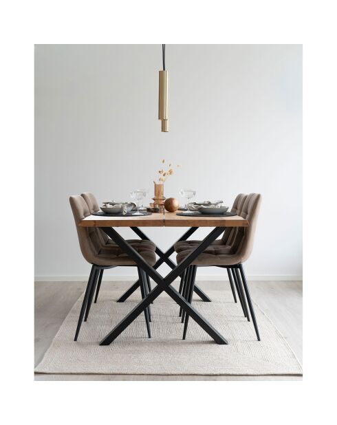 Tapis en plastique 100% recyclé Menorca sable - 140x200 cm