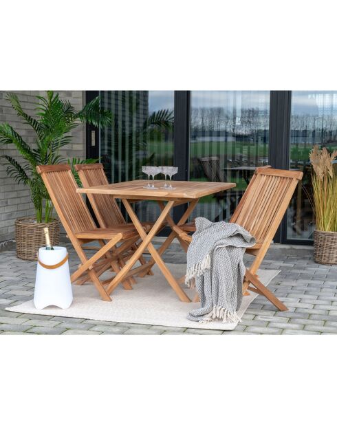 Tapis en plastique 100% recyclé Menorca sable - 140x200 cm