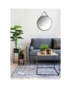 2 Pots de fleurs en acier Marla noirs