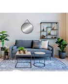 2 Pots de fleurs en acier Marla noirs