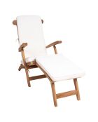 Coussin pour chaise longue Arrecife blanc - 55x197x5 cm