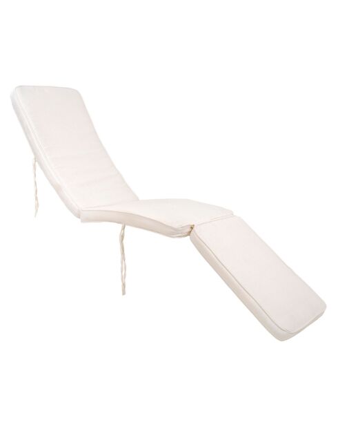 Coussin pour chaise longue Arrecife blanc - 55x197x5 cm