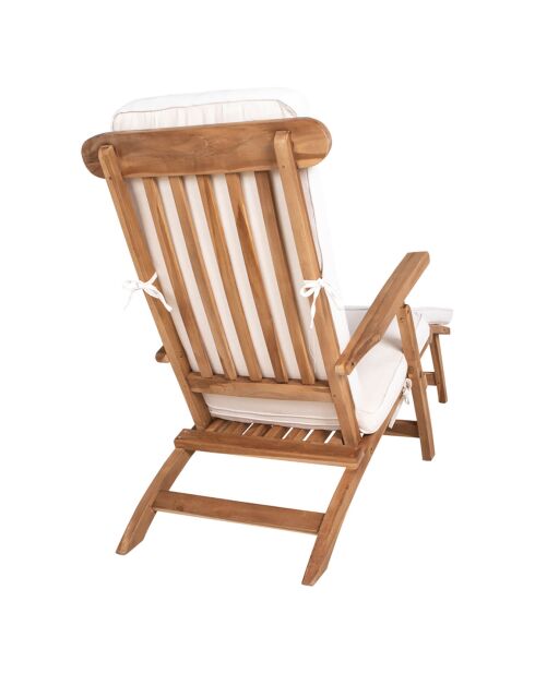 Coussin pour chaise longue Arrecife blanc - 55x197x5 cm