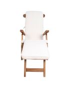 Coussin pour chaise longue Arrecife blanc - 55x197x5 cm