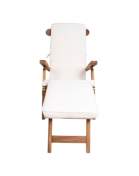 Coussin pour chaise longue Arrecife blanc - 55x197x5 cm