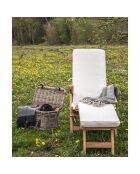 Coussin pour chaise longue Arrecife blanc - 55x197x5 cm