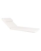 Coussin pour chaise longue en coton Andorra blanc - 62x200x6 cm