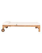 Coussin pour chaise longue en coton Andorra blanc - 62x200x6 cm