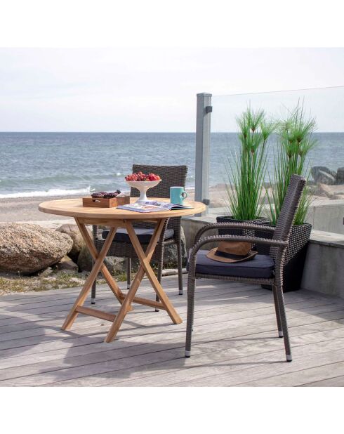 Esstisch aus Teakholz Oviedo Teak - D.100x75 cm