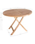 Esstisch aus Teakholz Oviedo Teak - D.100x75 cm