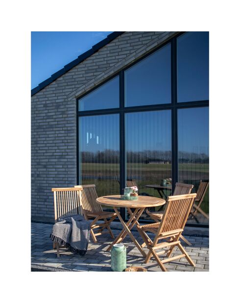 Esstisch aus Teakholz Oviedo Teak - D.100x75 cm