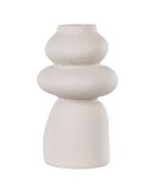 Beigefarbene Keramikvase - D.14,5 x 26,5 cm