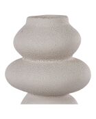 Beigefarbene Keramikvase - D.14,5 x 26,5 cm