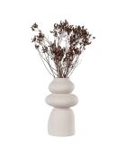 Beigefarbene Keramikvase - D.14,5 x 26,5 cm