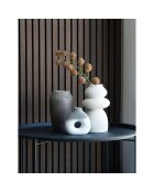 Beigefarbene Keramikvase - D.14,5 x 26,5 cm