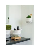 3 cestini Algar in cotone bianco/nero