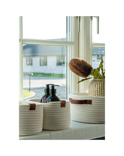 3 cestini bianchi in cotone Jarana