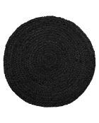 4 dunkelgraue Bombay-Tischsets aus gewebter Jute - D.38 cm