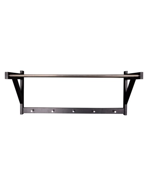 Estantería negra para sombreros Padova - 32x78x34 cm