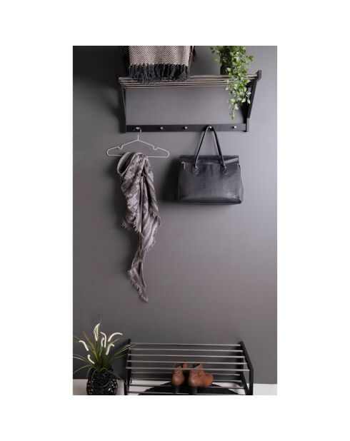 Estantería negra para sombreros Padova - 32x78x34 cm