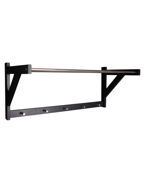 Estantería negra para sombreros Padova - 32x78x34 cm