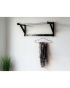 Estantería negra para sombreros Padova - 32x78x34 cm