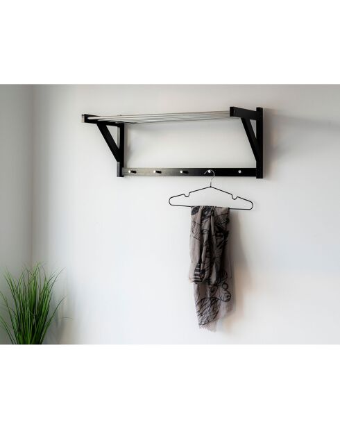 Estantería negra para sombreros Padova - 32x78x34 cm