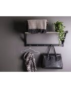 Estantería negra para sombreros Padova - 32x78x34 cm