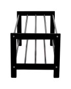 Scarpiera nera a 2 ripiani Padova - 34x78x32 cm