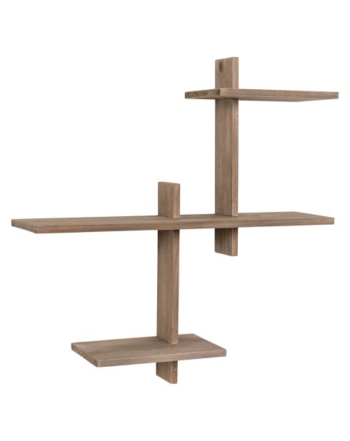 Estante de madera de pino Gavi natural - 60x15x36 cm