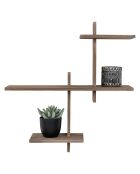 Estante de madera de pino Gavi natural - 60x15x36 cm