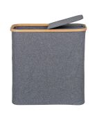 Portabiancheria in bambù Noto grigio scuro - 54x33x54 cm