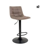 2 bruine microvezel barstoelen Middelfart - 43x43x88-108 cm