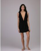 Robe en Lin & Soie Mexico noire