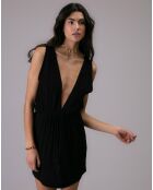 Robe en Lin & Soie Mexico noire