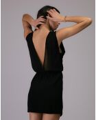 Robe en Lin & Soie Mexico noire
