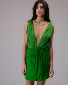 Robe en Lin & Soie Mexico verte