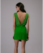 Robe en Lin & Soie Mexico verte