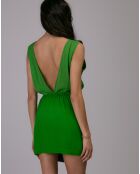 Robe en Lin & Soie Mexico verte