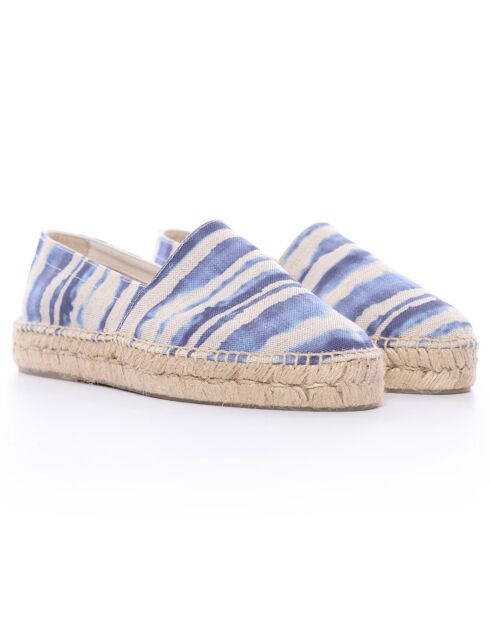 Espadrilles Anitz Tie & Dye plateforme bleues