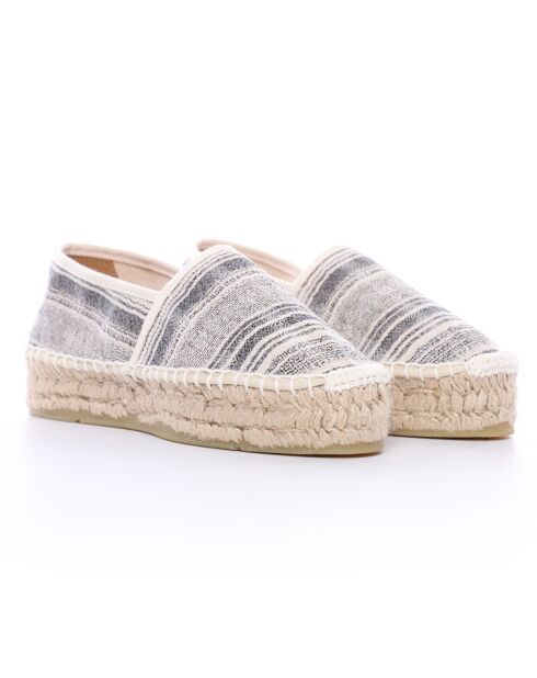 Espadrilles Aduna plateforme noires