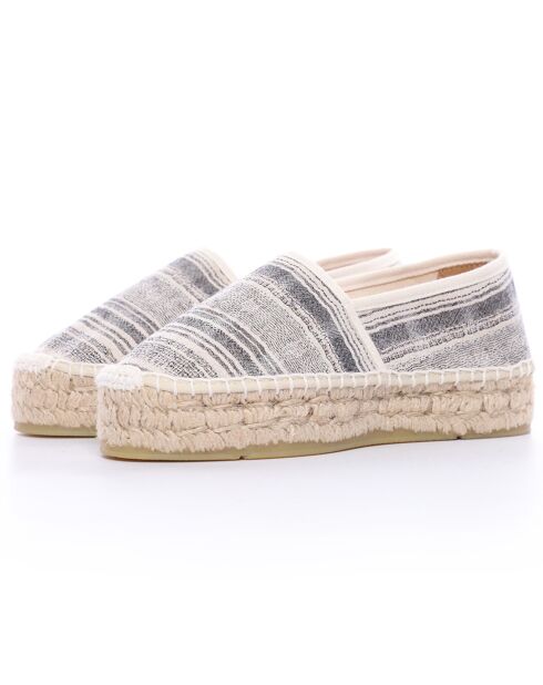 Espadrilles Aduna plateforme noires