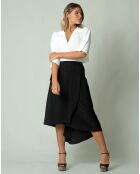 Robe courte Vero  écru/noir
