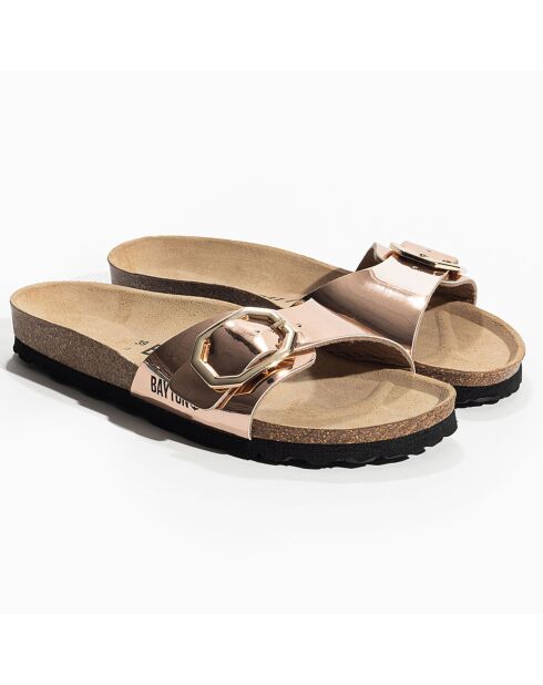 Mules Zephyr rose doré