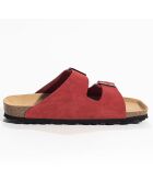 Mules en Cuir Atlas rouges