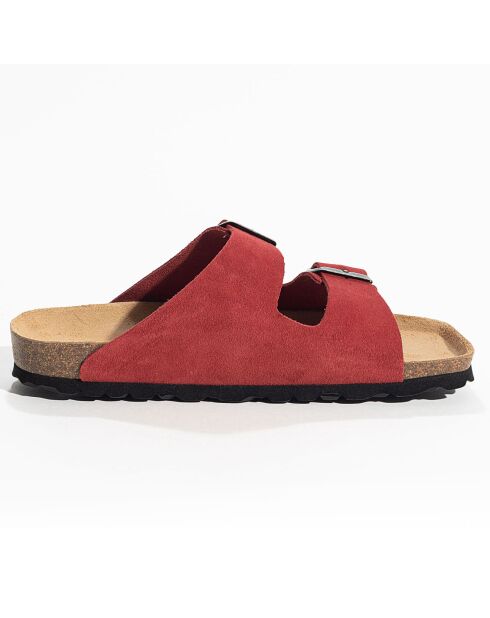 Mules en Cuir Atlas rouges