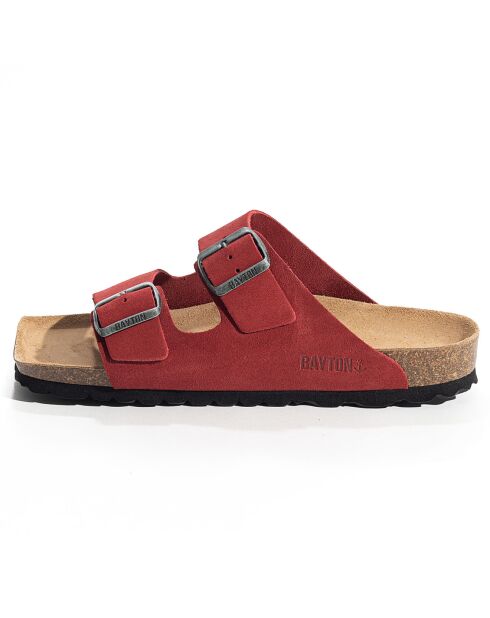 Mules en Cuir Atlas rouges